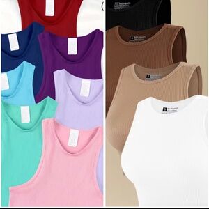 ZS7-(RESTOCKED AND SHIPPED) Boutique Ribbed Tank (PACK OF 7 different colors)